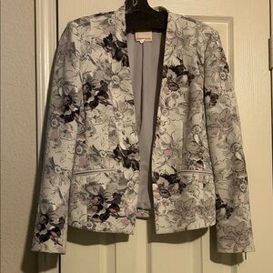 Rebecca Taylor Floral Blazer in Lilac, Rose, & Grey
